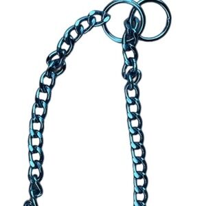 Vo-Toys BLUE Choke Chain 2.5 MM 16" Metal Collar Dog Puppy Choker Steel Japan